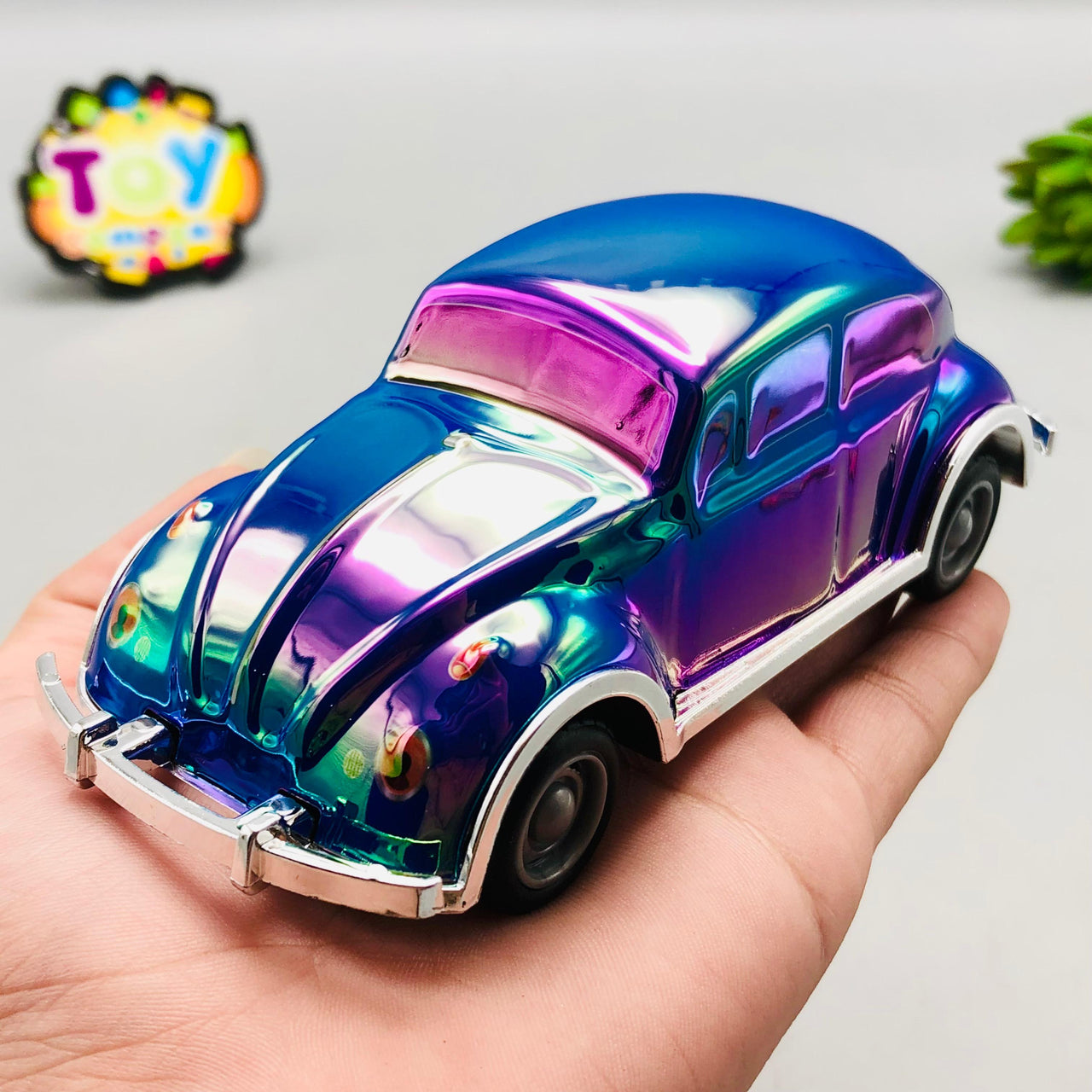 Mini Diecast Crystal Volkswagen Beetle Model - 1Pc