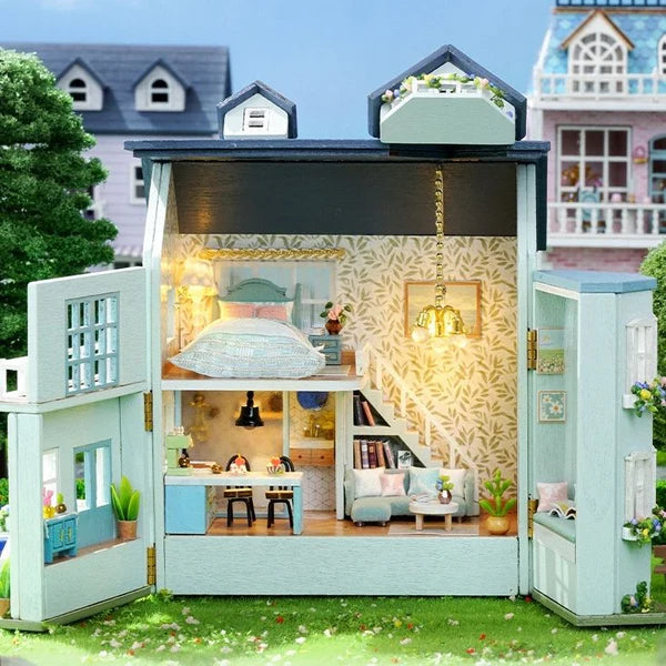 DIY Miniature Warm House With LED Lights