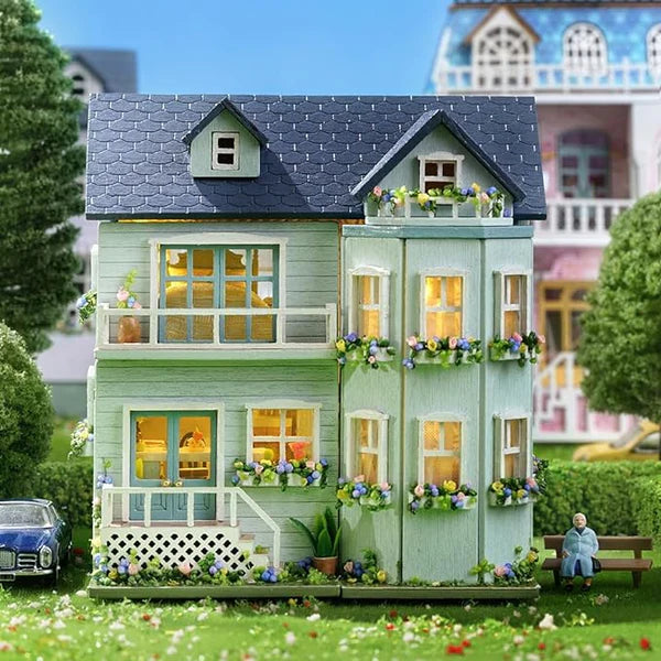 DIY Miniature Warm House With LED Lights
