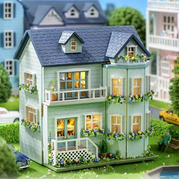 DIY Miniature Warm House With LED Lights