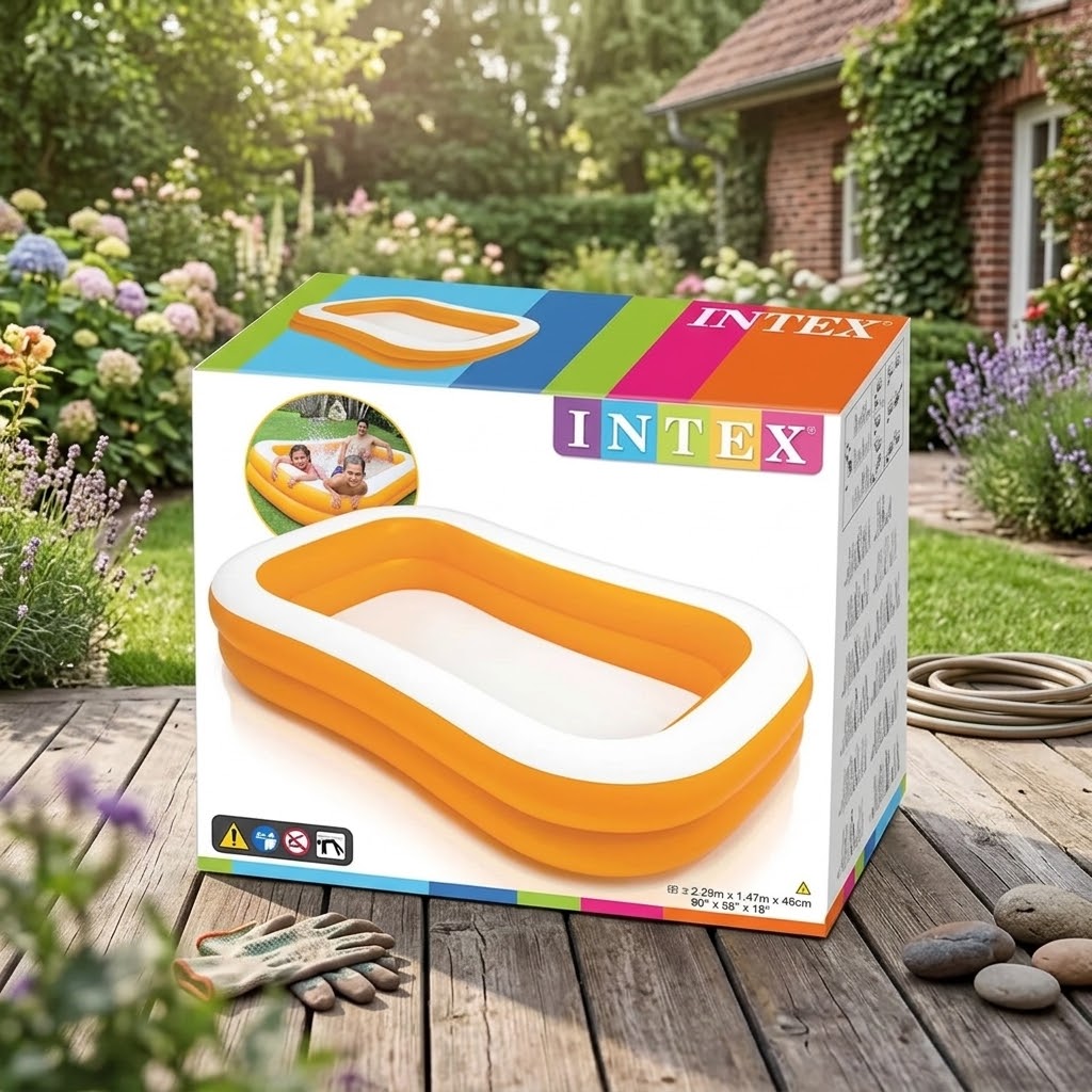 Intex Mandarin Swim Center Family Swimming Pool - 90"x58"x18"
