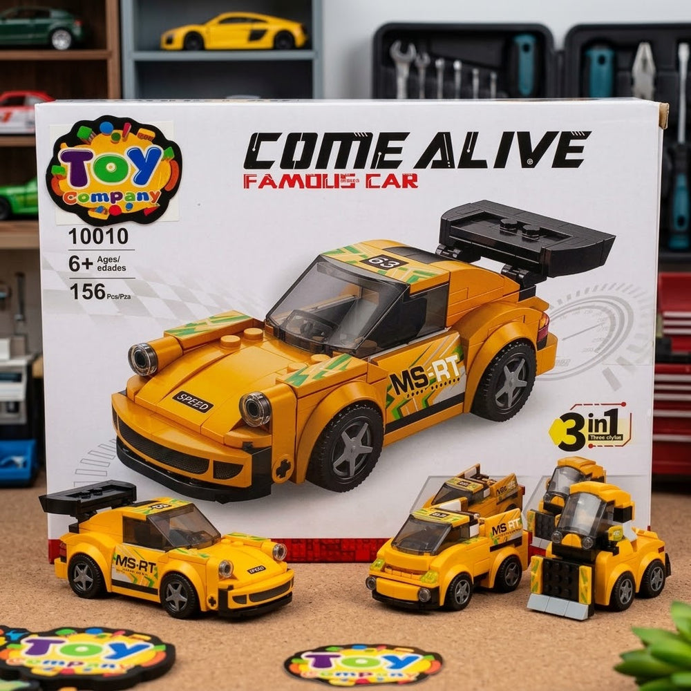 DIY 3in1 Porsche Famous Car Lego Bricks Set - 156Pcs