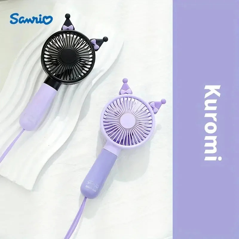 Kuromi Rechargeable Mini Handheld Fan With Strap