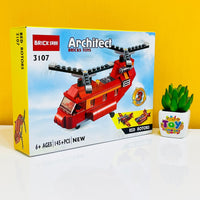 DIY 3in1 Red Rotors Lego Bricks Set - 145+Pcs