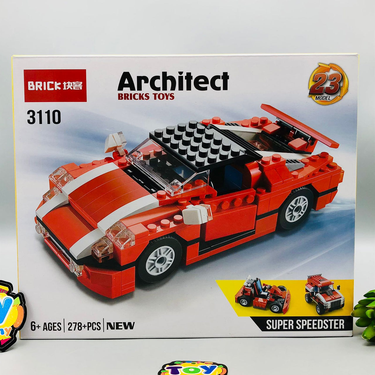 23in1 DIY Architect Super Speedster Bricks Set - 278+Pcs