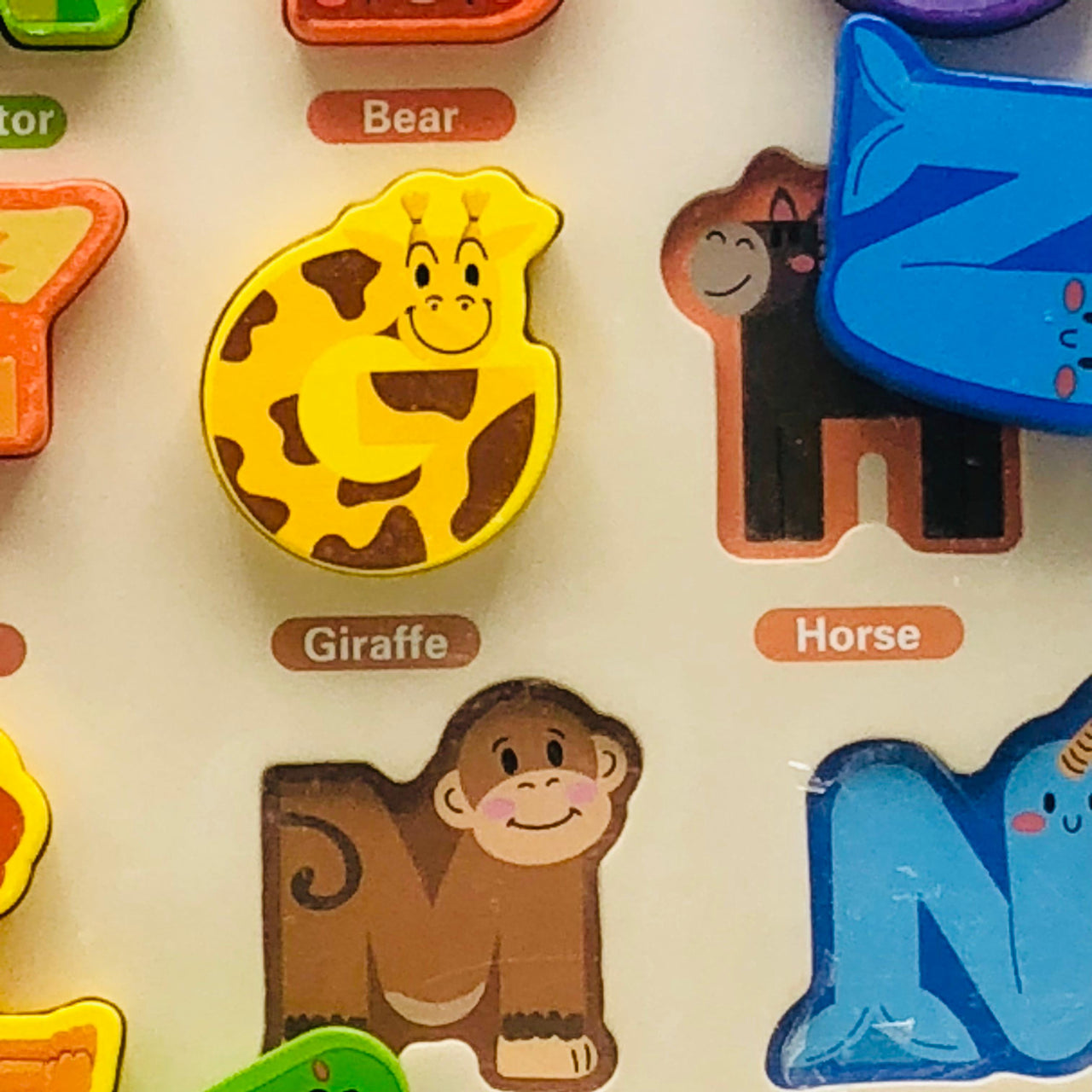 Wooden A to Z Animal Themed Puzzle Board