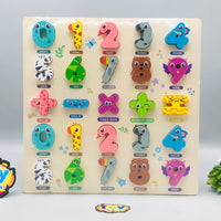 Wooden Number & Signs Puzzle Board