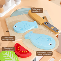 Mini Wooden Pretend European Pretend Play Kids Kitchen Set