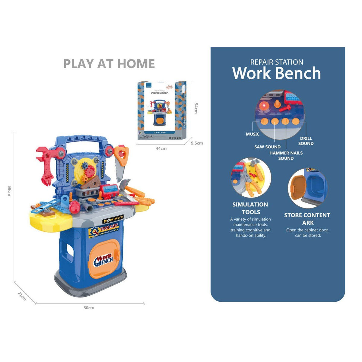 Kids Workbench- Construction Workshop 95 Pcs