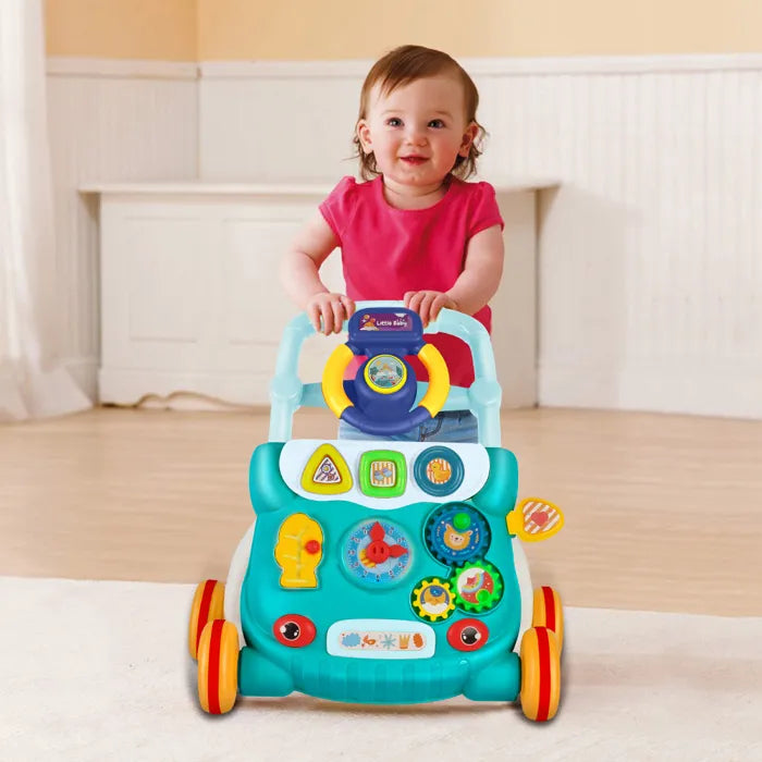 Multi-functional Baby Activity Musical Walker With Light - Green