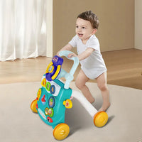 Multi-functional Baby Activity Musical Walker With Light - Green