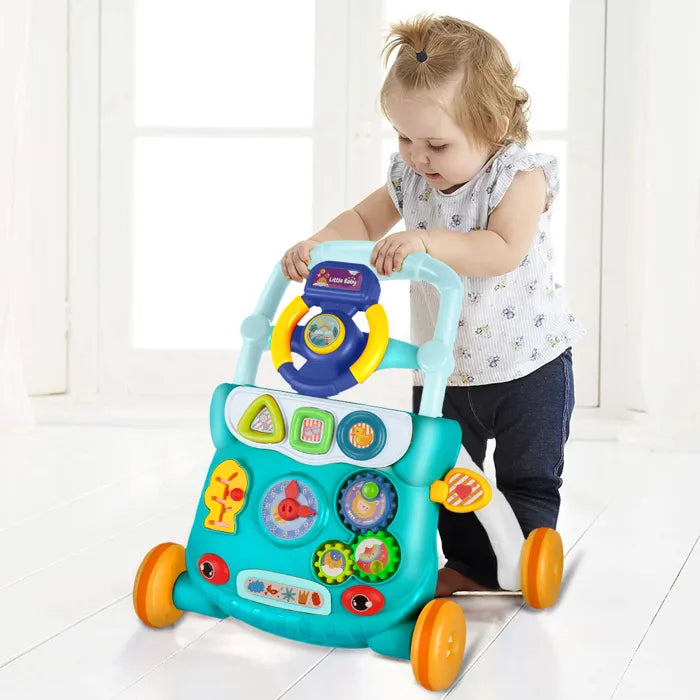 Multi-functional Baby Activity Musical Walker With Light - Green