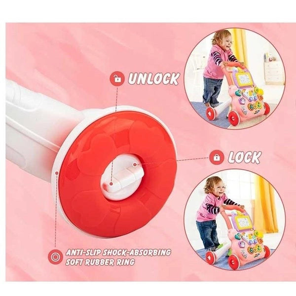 Huanger Baby Musical Walker With Dazzling Lights -  Pink
