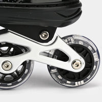 8* Inches Children's Four Wheel Roller Skating Shoes - Black