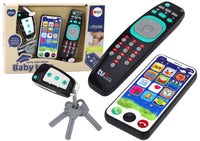 3Pcs Toddlers Musical Key Remote & Mobile Phone With Lights