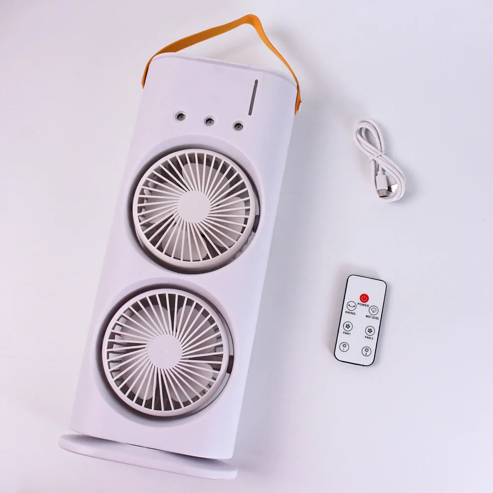 Rechargeable RC Dual Spray Fan With Lights