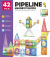 42Pcs Pipeline Magnetic Tiles Building Blocks