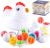 12Pcs Montessori Hen Matching Eggs Toy