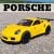 1:64 Diecast Porsche With Acrylic Display Box - Yellow