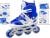 8* Inches Kids Four Wheel Roller Skating Shoes - Blue