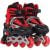 8* Inches Children's Four Wheel Roller Skating Shoes - Red