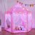 Princess Castle Play Tent House With Fairy Lights - Pink