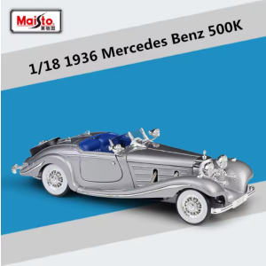 Maisto 1:18 Mercedes Benz 500K Typ Specialroadster 1936 - Silver