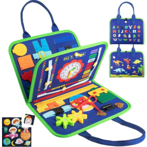 Montessori Multi-functional Activity Busy Book - Blue