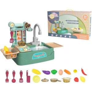 17Pcs Kids Wash Basin Play Set With Accessories