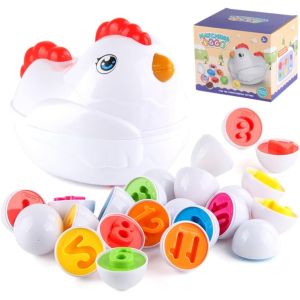 12Pcs Montessori Hen Matching Eggs Toy