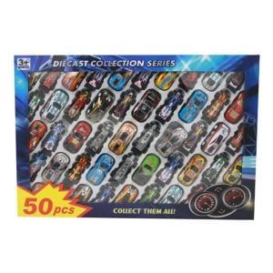 50Pcs Mini Metal Inertial Racing Cars Set