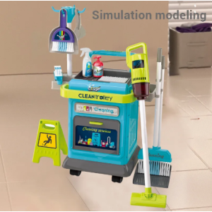 40Pcs Kids Cleaning Trolley Set