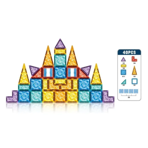 40 Pcs Magnetic Tiles Building Blocks